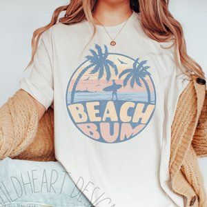 Beach Bum Graphic T-shirt, Beach Shirt, Vacation T-shirt, Unisex Short Sleeve